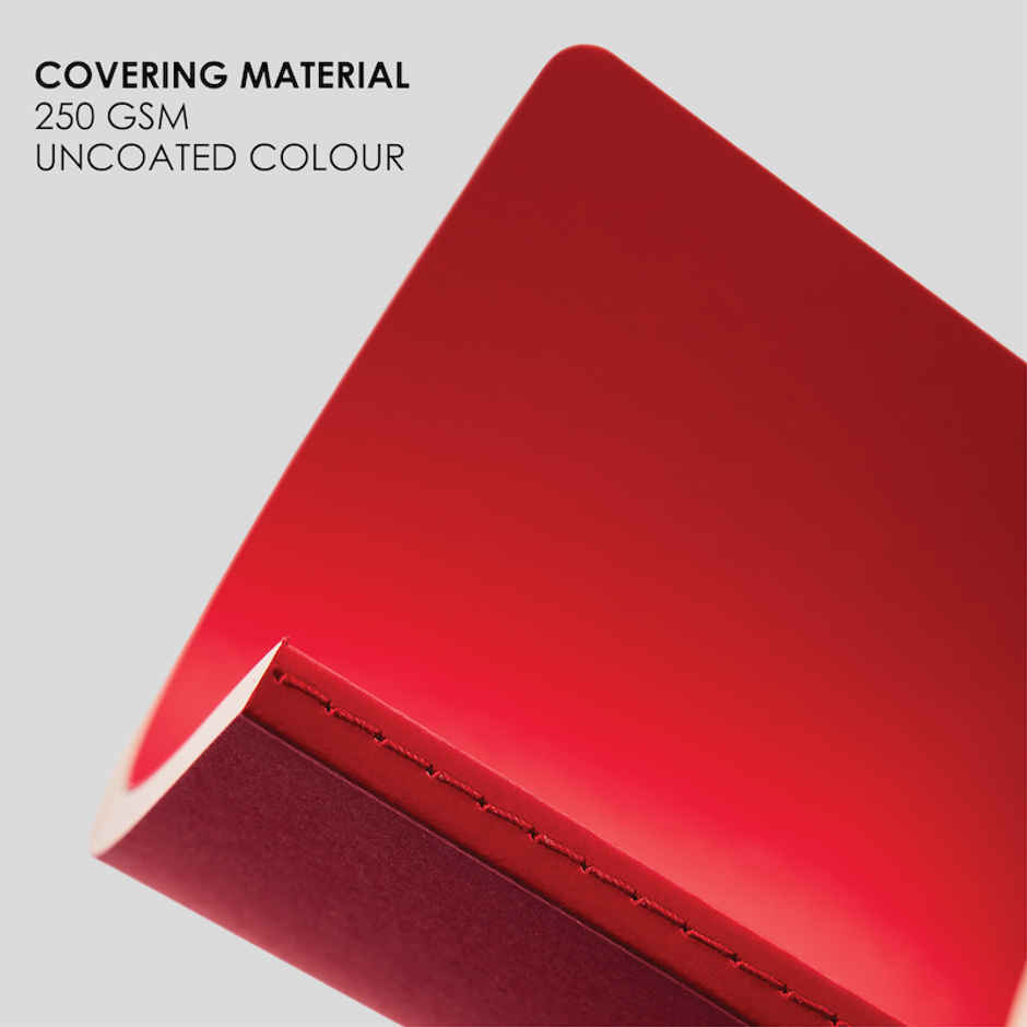 myPAPERCLIP - NeoBasic Notebook, Centre Thread Sewn, 160 Pages - B5 - Ruled - Red Colour