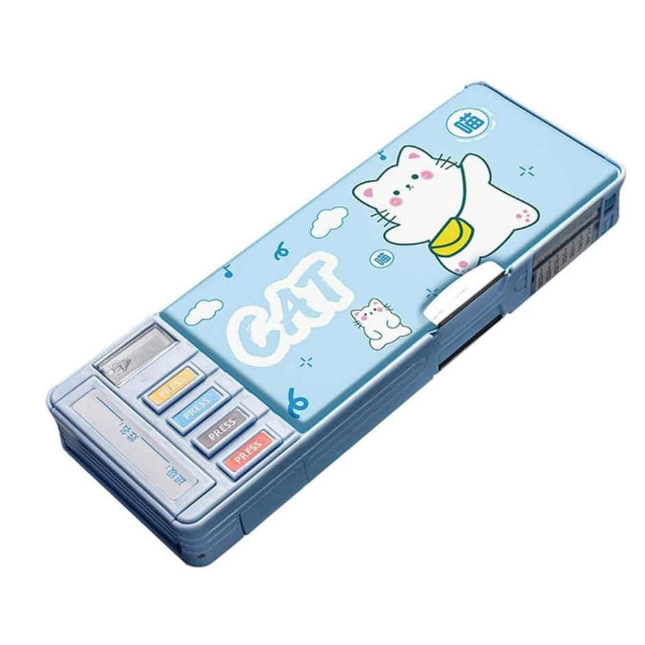Fablue Cat Multi-Functional Pencil Box | Light Blue