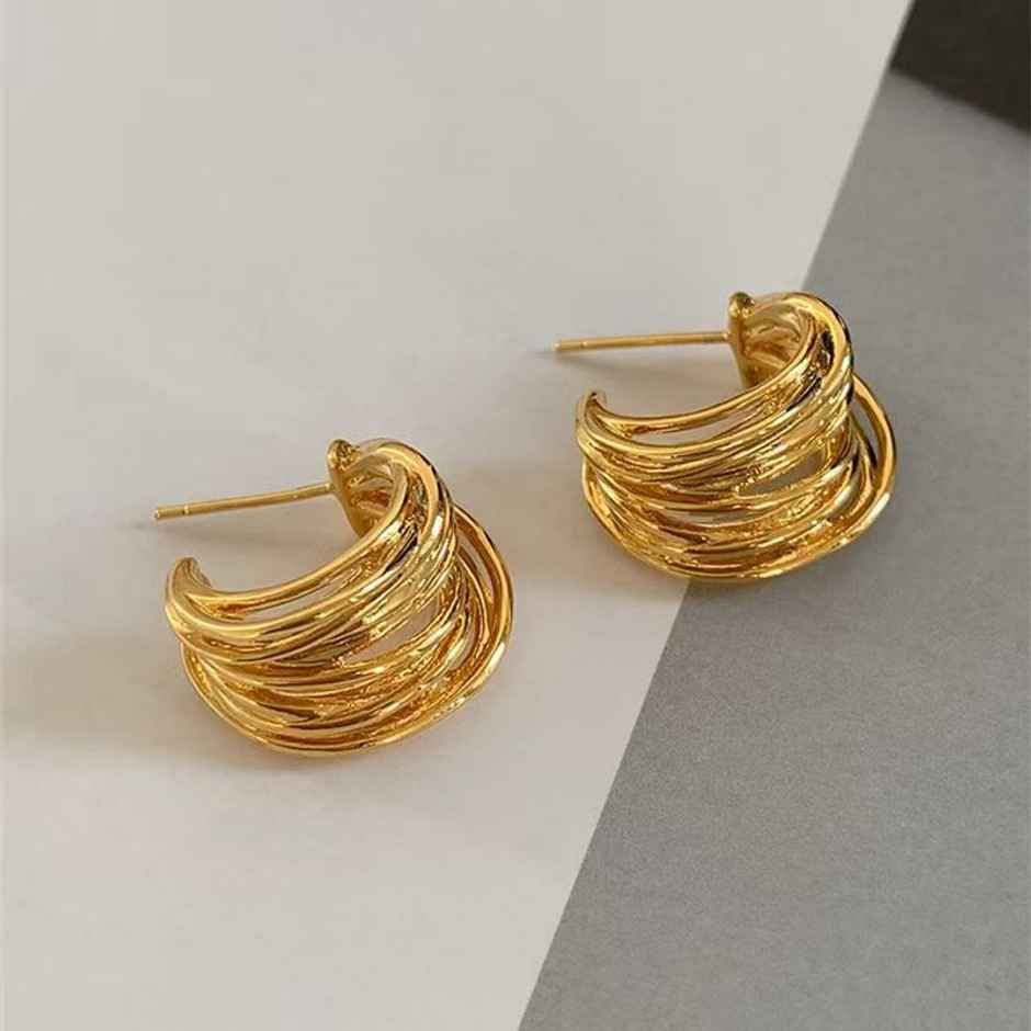 Just Lil Things Gold Hoop Earrings | jlt11889
