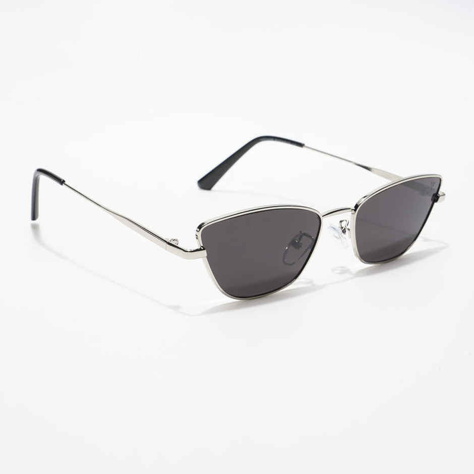 Voyage Unisex Metal Sunglasses | Black and Silver - M