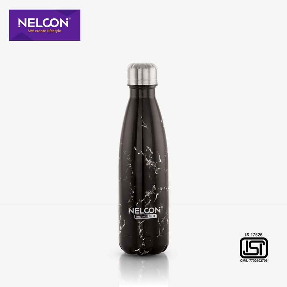 Nelcon Cola Bliss Thermoplus Bottle | Vacuum Insulated | 24 hrs Hot & Cold | ISI Certified | 500 ml