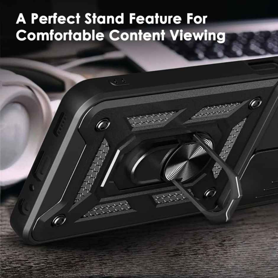 Kwine Case Motorola Moto G45 5G / Moto G34 5G Back Cover - Armor Case - Black