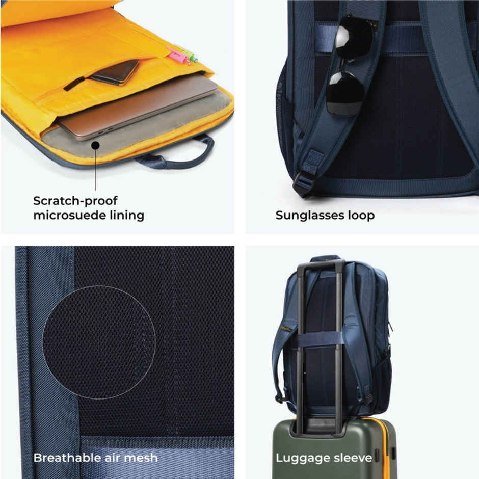 Mokobara Unisex Modern Polyester 28 L Top Handle Laptop Backpack | Deep Dive - 15.6 Inches