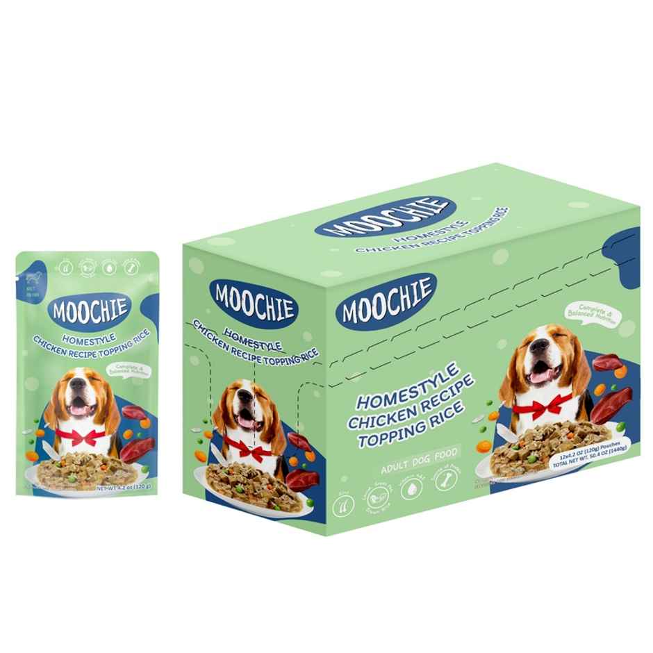 Moochie Dog Wet Gravy FOOD Homestyle With Chicken And Rice