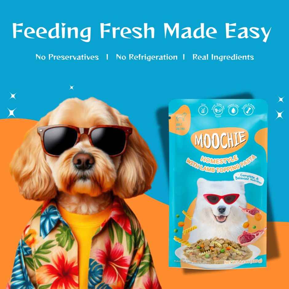 Moochie Dog Wet Gravy FOOD Homestyle With Lamb And Pasta