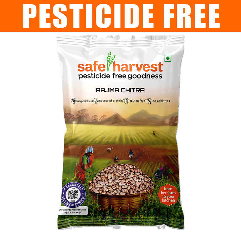 Safe Harvest Pesticide-Free Rajma Chitra | Vegan | Gluten Free