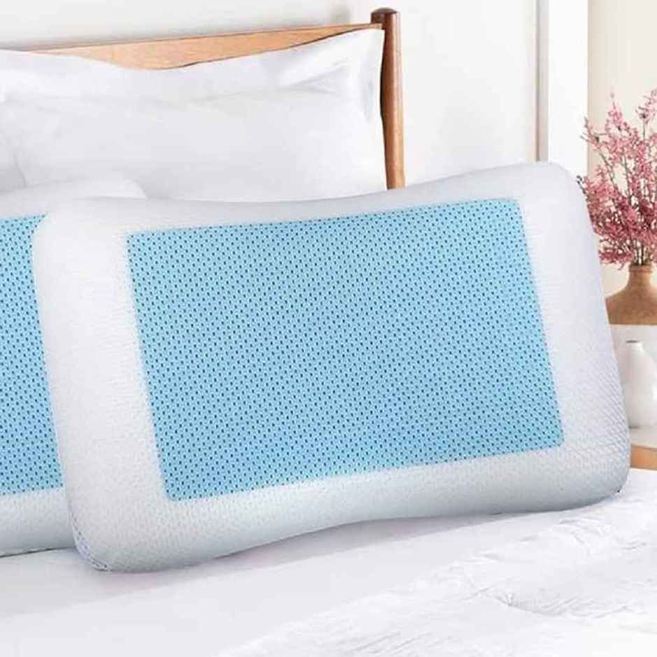 Florida Gel Super Soft Fluffy Sleeping Pillow With Gel Microfiber Filling & Rexine Bag 46x96 Cm