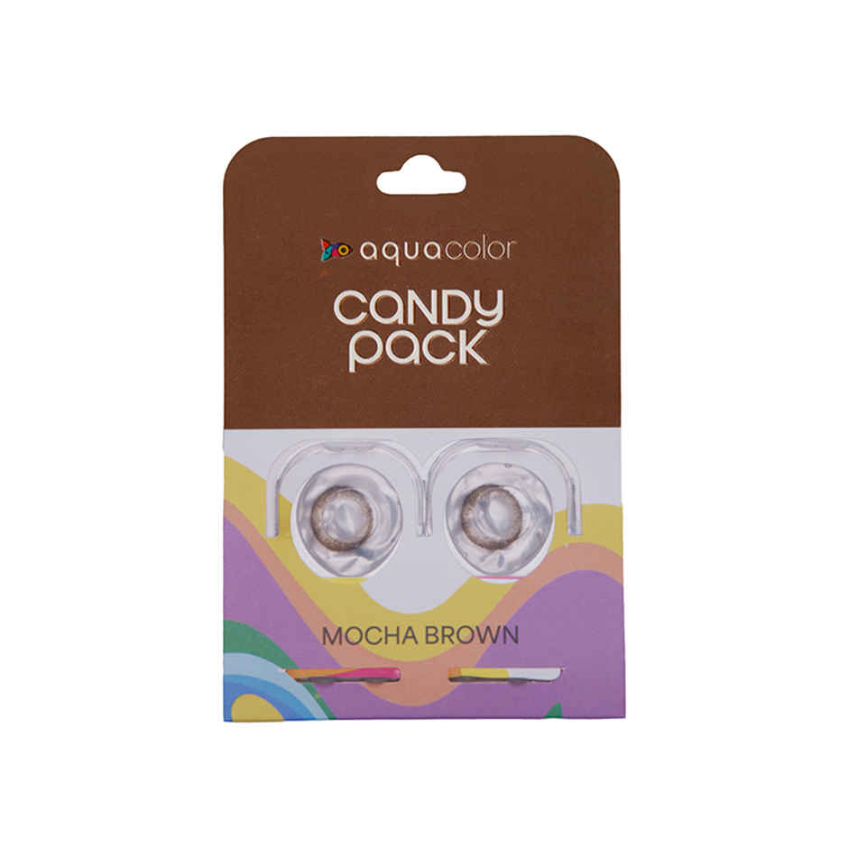 Aquacolor Candy Pack with Zero Power Daily Disposable Lens Mocha Brown 