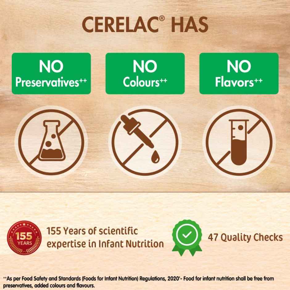 Nestle CERELAC Wheat Baby Food Cereal, No Refined Sugar & No Preservatives