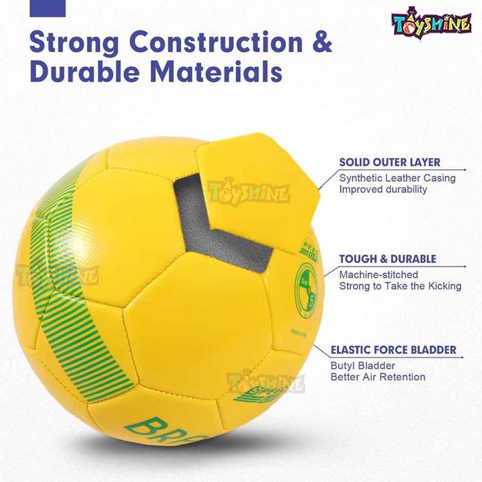 Toyshine 4 In 1 Football Combo Set Toy Gift For Kids 1 Football, 1 Pair Shin Guard, 1 Pump, 1 Bag