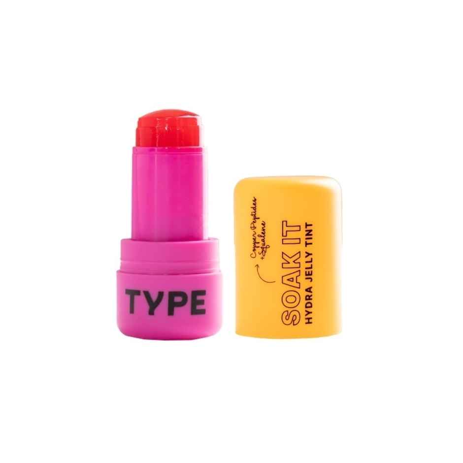 Type Beauty Inc Soak It Hydra Jelly Tint | Cheeks - Lips and Eyes | Mango Tango 86