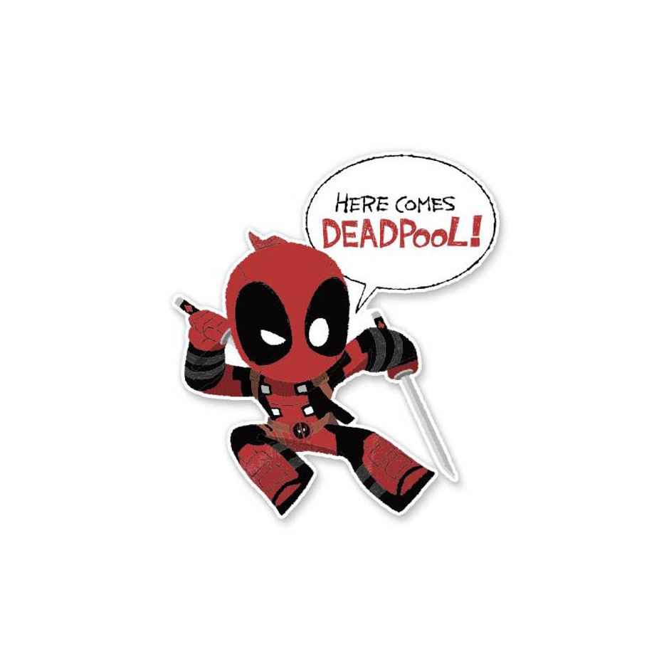 House Of Festivals Here Comes Deadpool - Deadpool Official Sticker