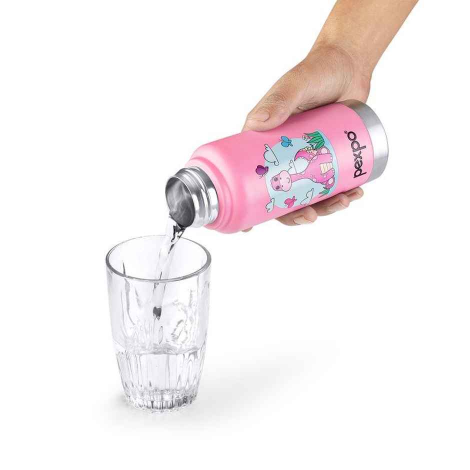Pexpo 12 Hrs Hot & Cold Vacuum Insulated Bottle With Printed Designcameo Flask - 300 ml