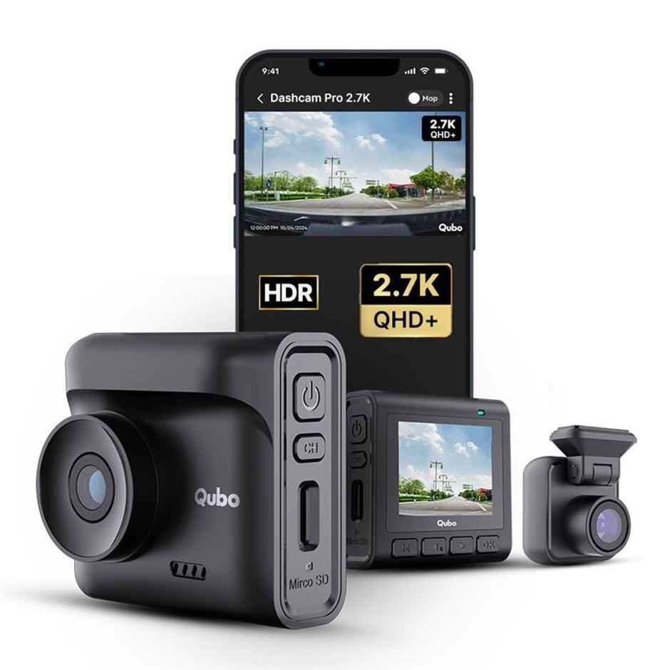 Qubo Dashcam Pro 2.7K + Rear Cam by Hero Group