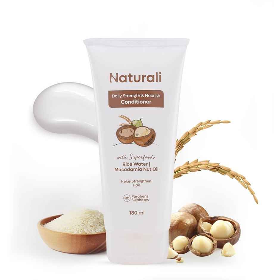 Naturali Daily Strength & Nourish Conditioner with Rice Water & Macadamia Nut Oil