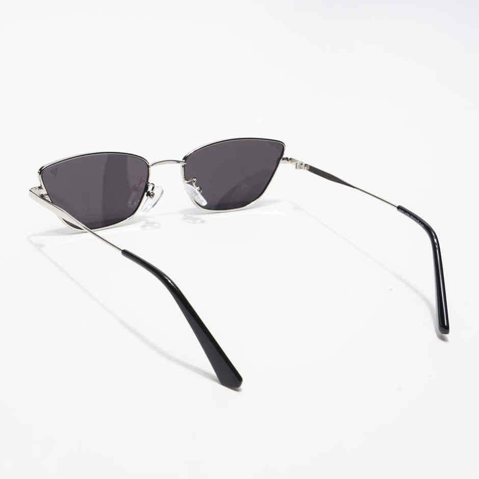 Voyage Unisex Metal Sunglasses | Black and Silver - M