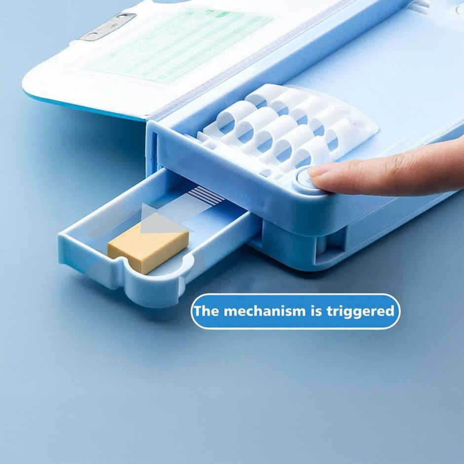 Fablue Multi-Functional Astronaut Pencil Box | Light Blue