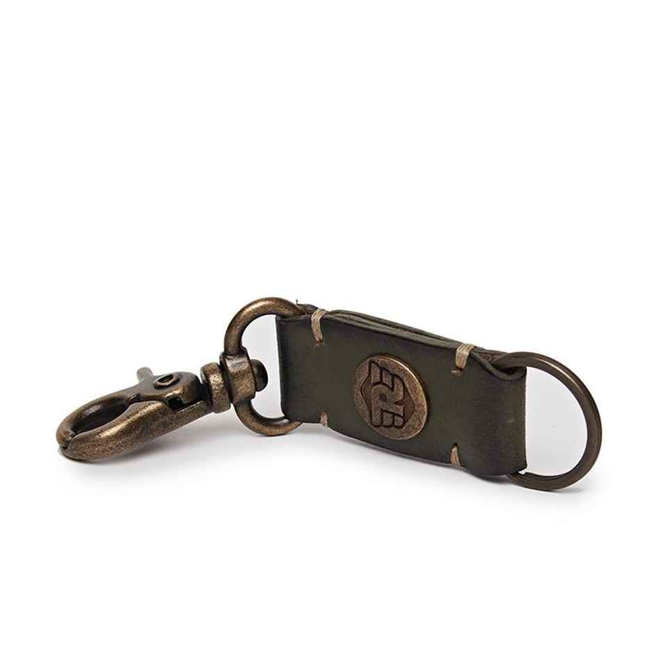 Royal Enfield Leather Key Chain | Olive