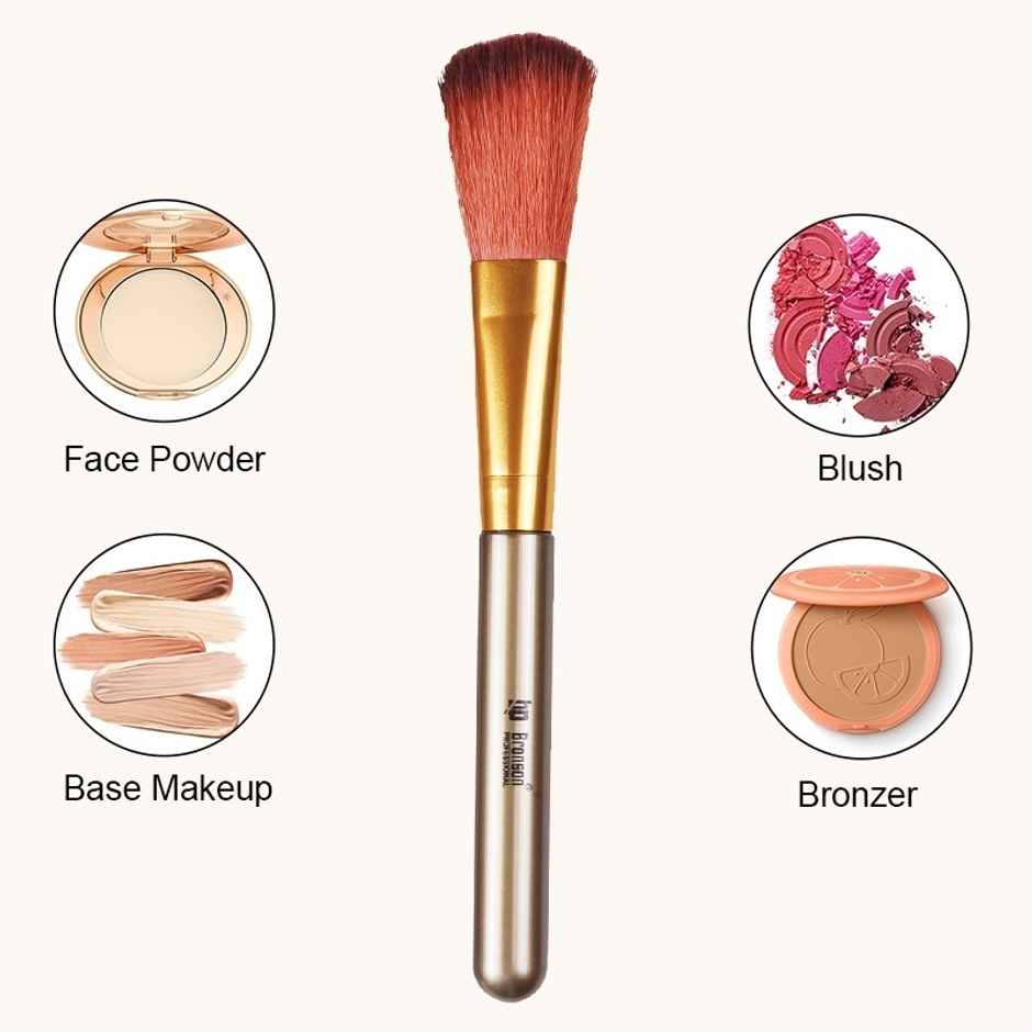 Bronson Professional Soft Fluffy Face Powder & Blush Makeup Brush for Flawless Blending