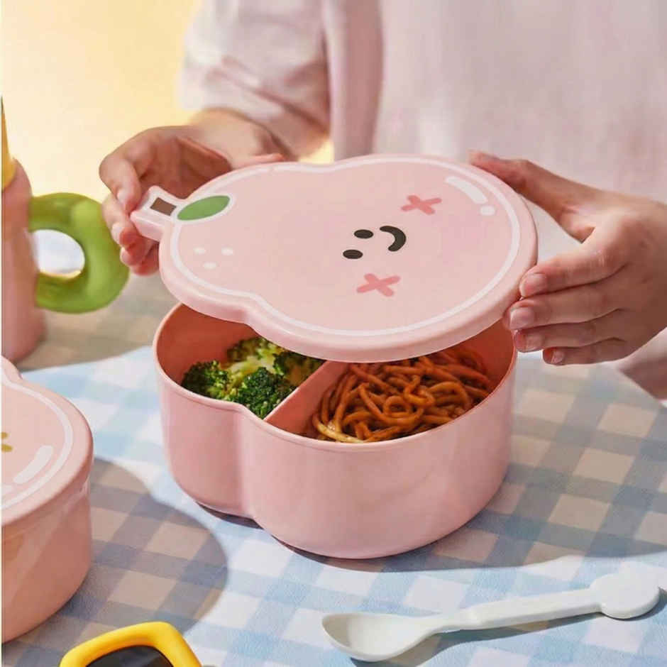 DesignLand Pear Shaped Kids Lunch Box | Pink