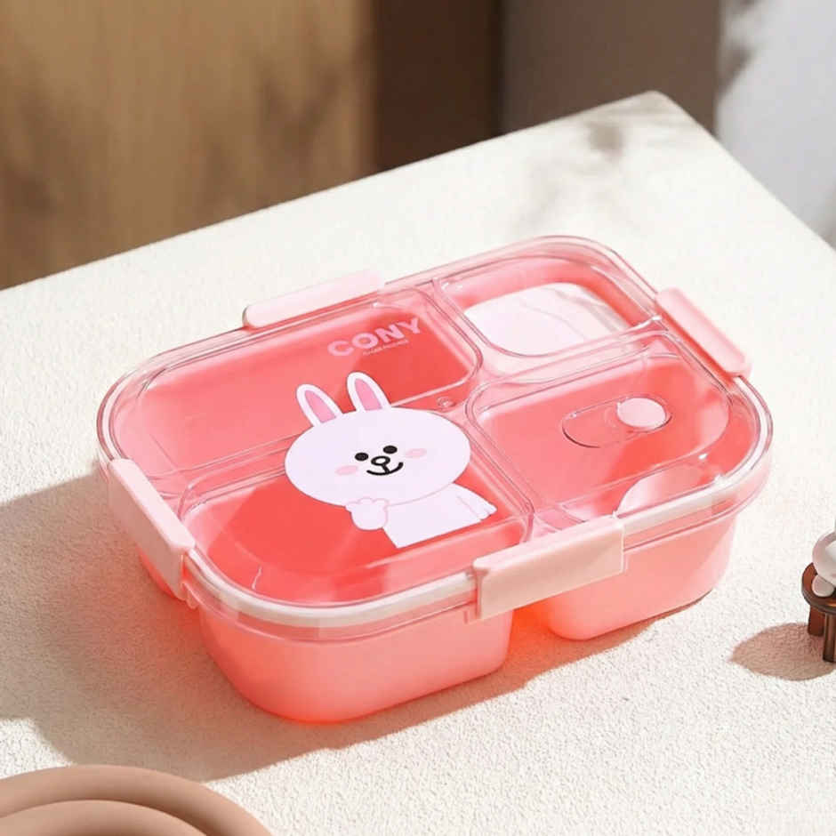 DesignLand Rabbit Tiffin Box | Pink