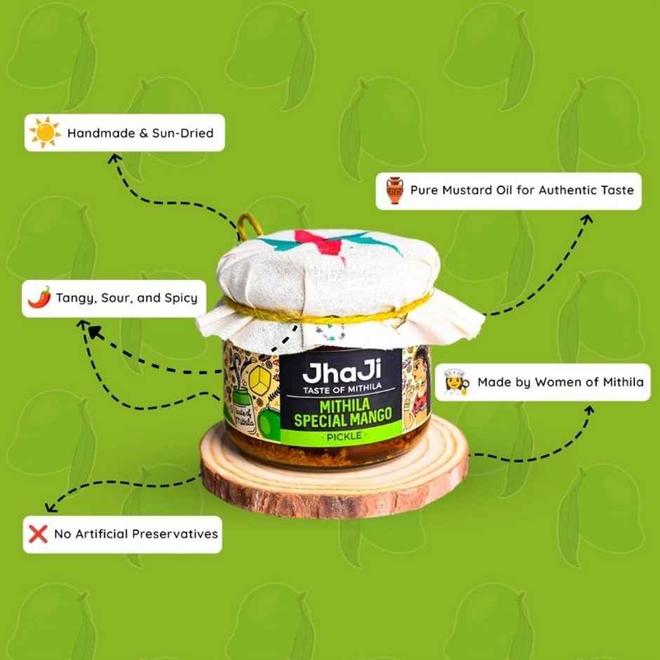 Jhaji Taste of Mithila Special Mango Pickle Bihari Aam ka Aacha