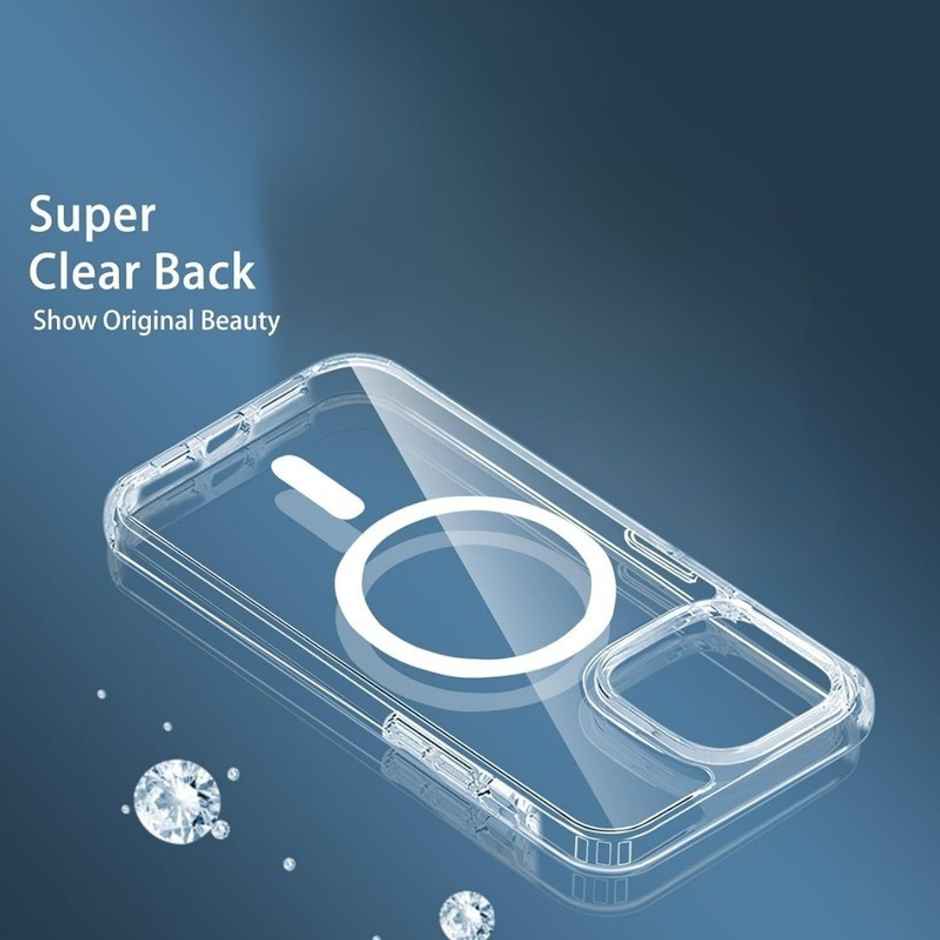 Kwine Case Apple iPhone 15 Pro Back Cover - Magsafe Case - Transparent