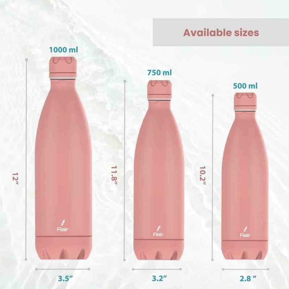 Flair Pastel Pink Double Wall Vacuum Insulated Stainless Steel Flask, 500 ml