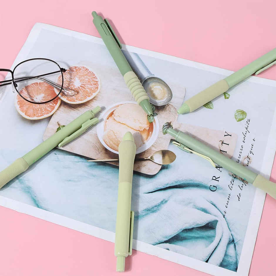 Fablue Green Tea Gel Pen Retractable Quick Dry