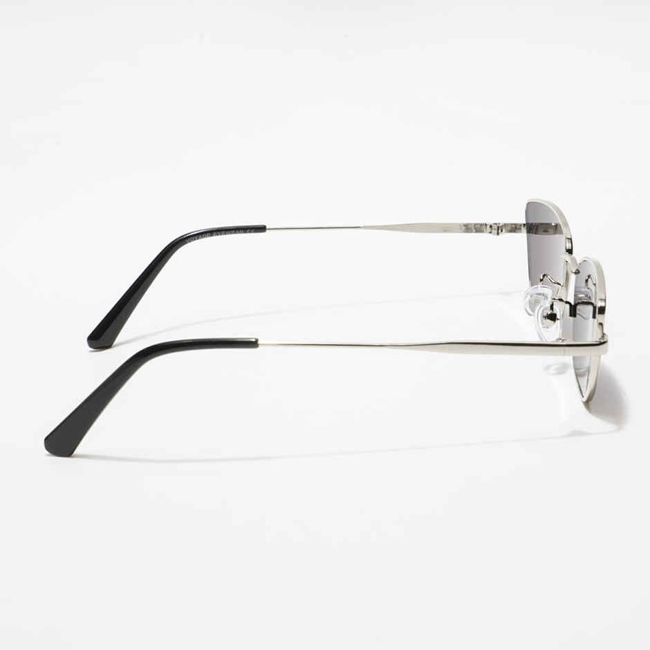 Voyage Unisex Metal Sunglasses | Black and Silver - M