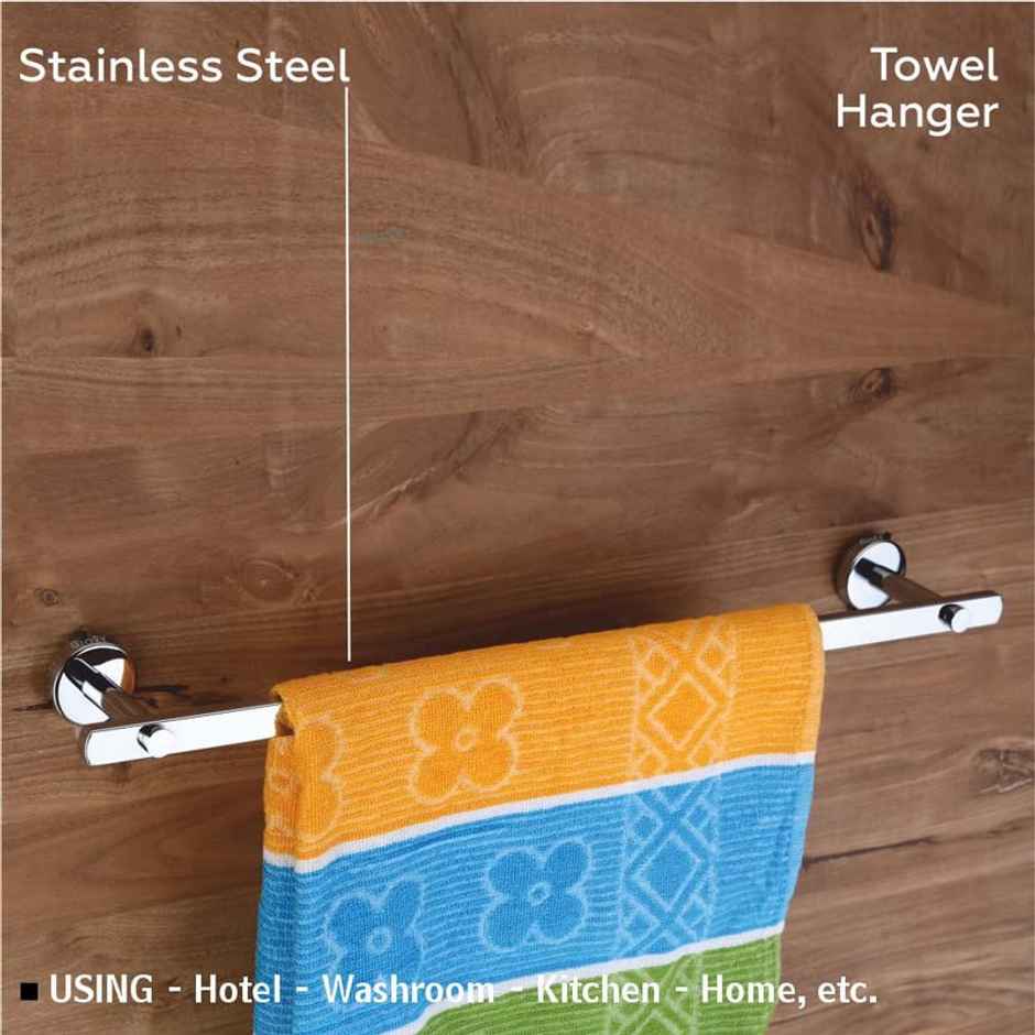Gloxy Wall Mount Stainless Steel Towel Rod for Bathroom Towel Bar, Bathroom Hanger,Towel Stand