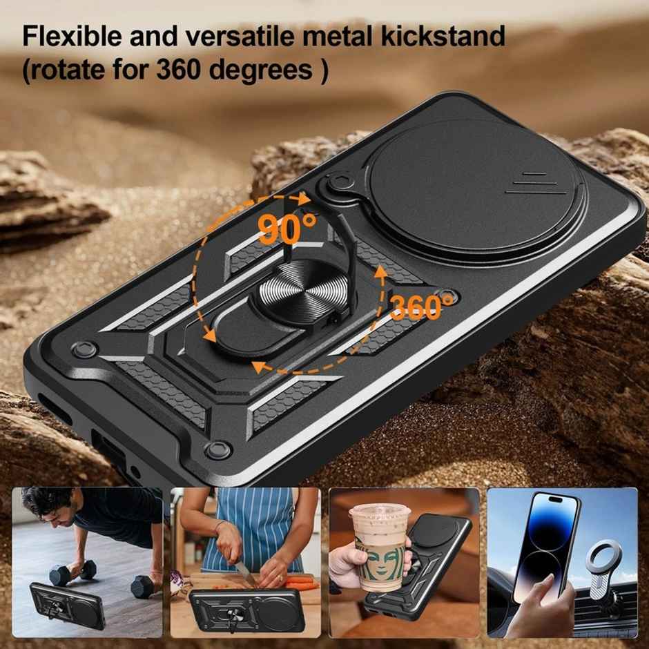 Kwine Case Vivo V40E 5G / Iqoo Z9S 5G Back Cover - Armor Case - Black