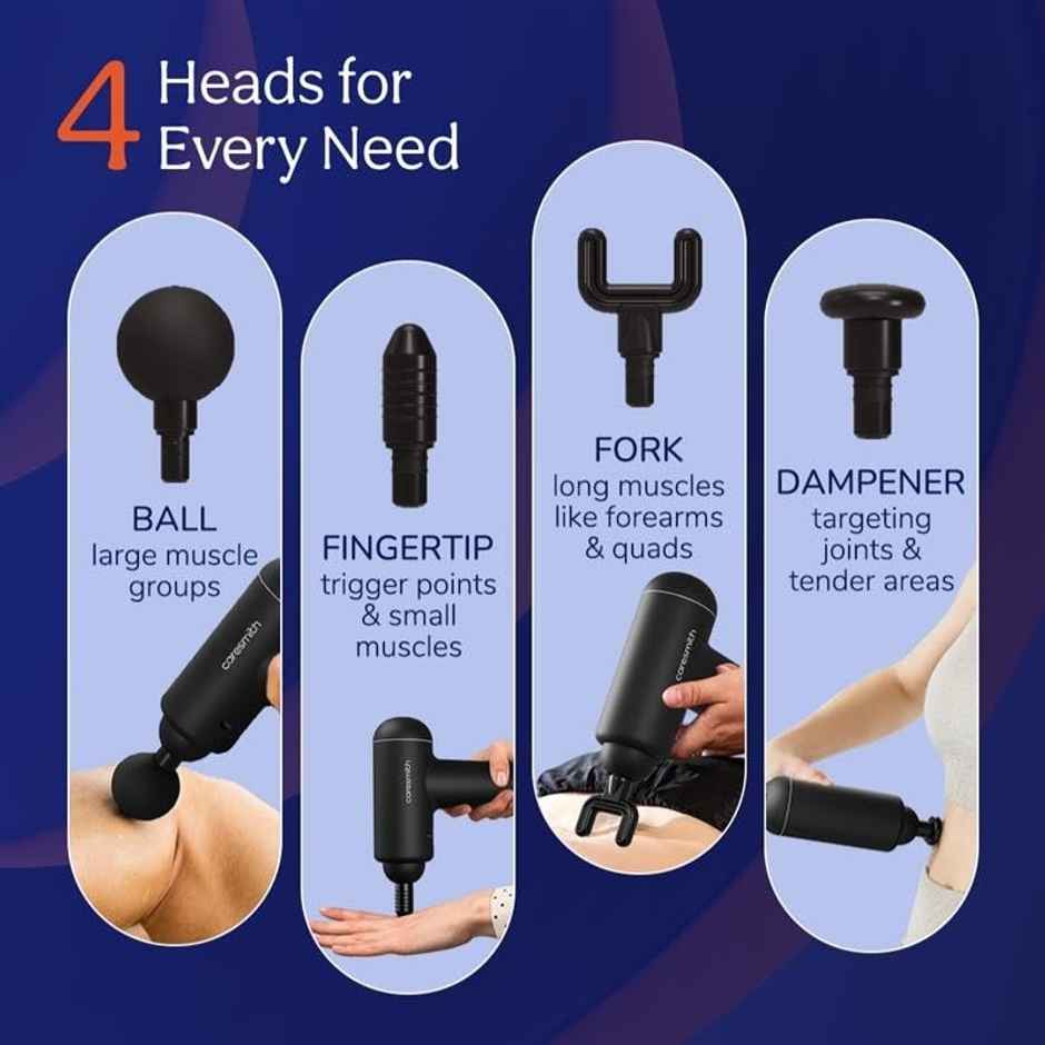 Caresmith Charge Boost Massage Gun True Percussion Massager Machine Pain Relief For Men And Women