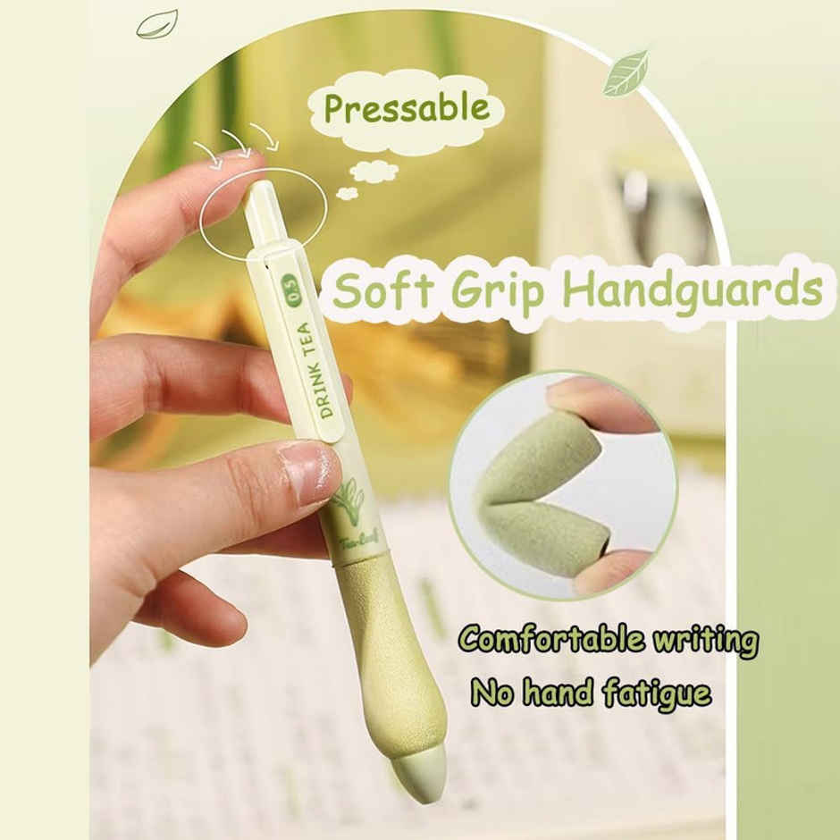 Fablue Green Tea Gel Pen Retractable Quick Dry