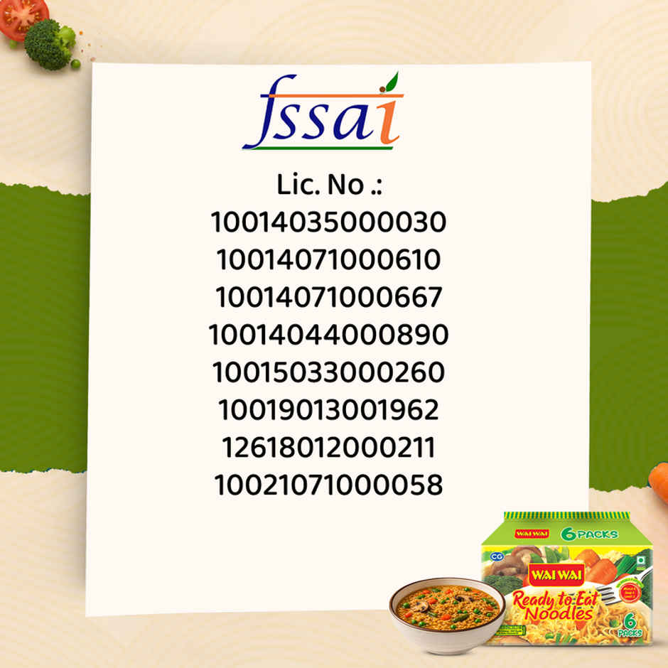 Wai Wai Ready to Eat Noodles | Veg | 6 in 1