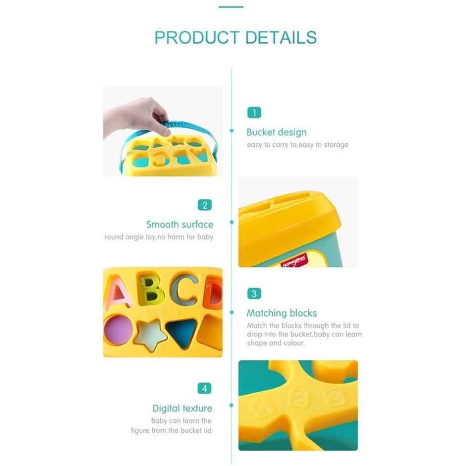 Fablue First Block Shape And Abcd Shape Sorter Toy For Kids - Learning And Educational Toy