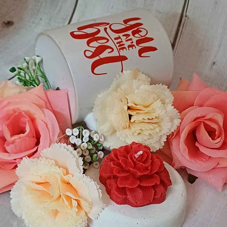 Gullak You Are The Best Dad Gift Hamper | 1 Mug + 1 Candle + Artificial Roses - Father's Day Special