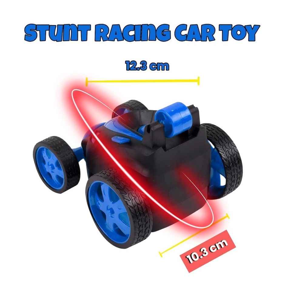 Fablue Remote Control Small Stunt Car For Kids | 360 Degree Rotating Car Toy | Blue Color