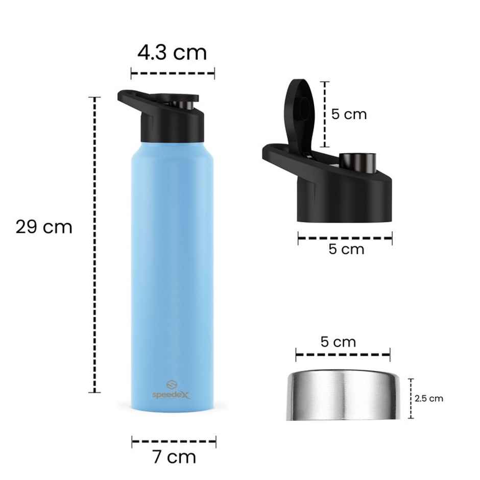 Speedex Simplex Stainless Steel 1 L Water Bottle for Men Woman Kids | 1 L Pastel Blue Sipper