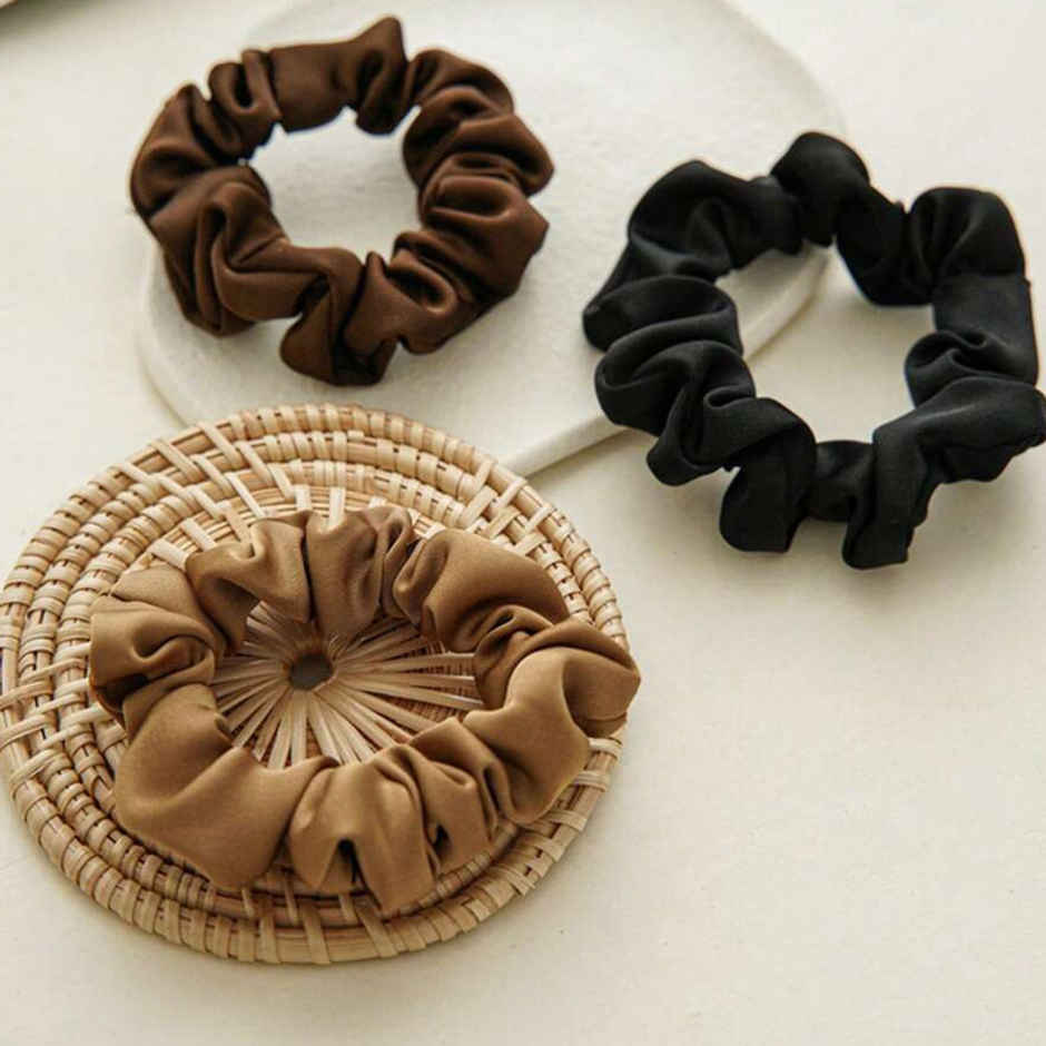 Jewels Galaxy Multicolor Regular-Use Satin Scrunchies