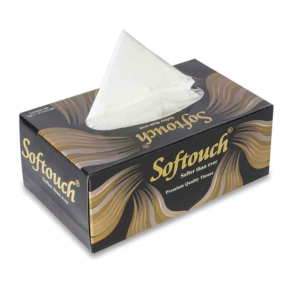 Softouch 2 Ply Car Tissue Box 200 Pulls 400 Sheets
