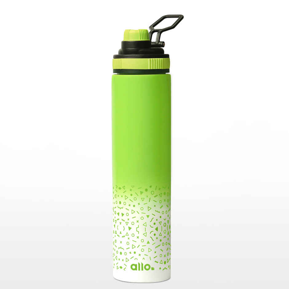 Allo SS Water Bottle Sipper | 850 ml | Green & White
