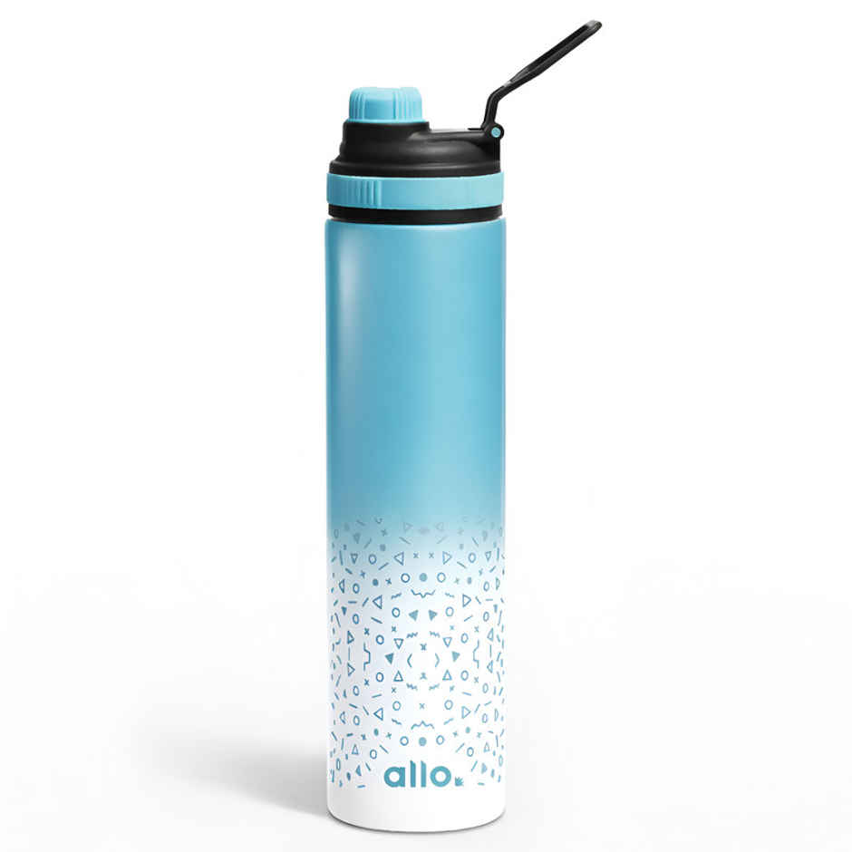 Allo SS Water Bottle Sipper | 850 ml | Blue & White