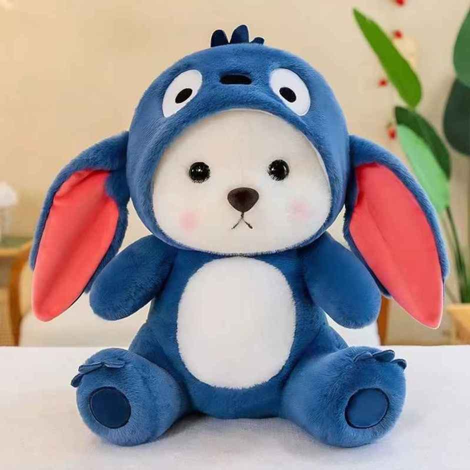 Babique Hoodie Teddy Bear Soft Toy | Stuffed Plush Animal | Navy Blue 28 cm