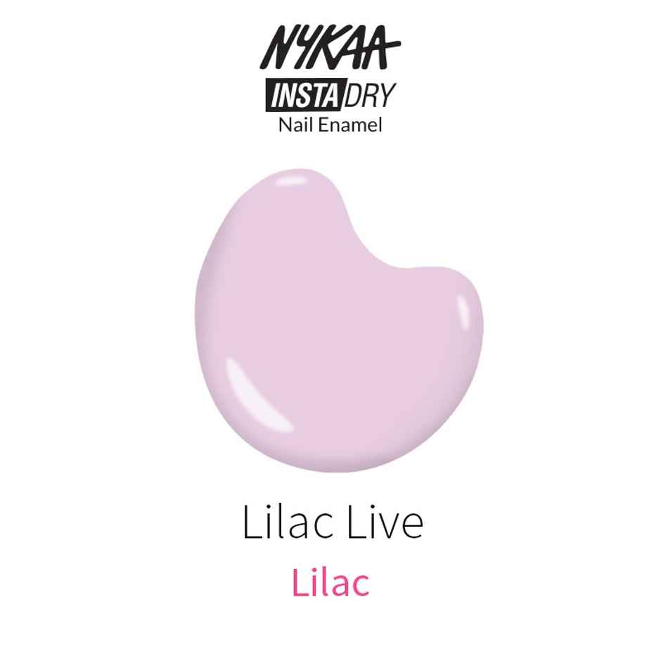 Nykaa Insta Dry Fast Drying Nail Enamel Polish Lilac Live 353 - Lilac