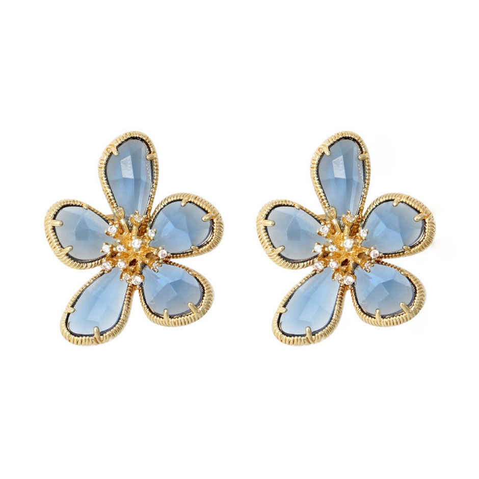Just Lil Things Blue Pin Earrings | jlt11467