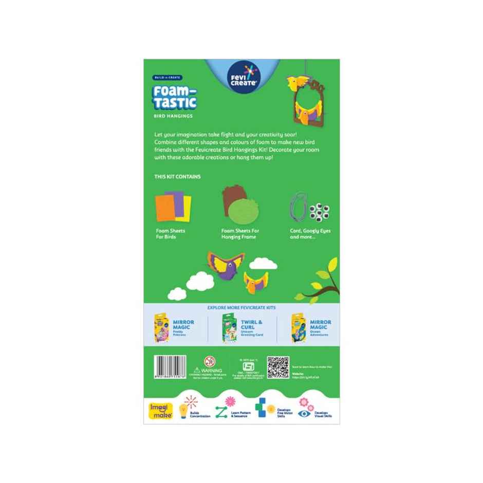 Fevicreate Build-n-Create Foam-Tastic Bird Hangings Kit | Foam Bird Craft | 5+ years