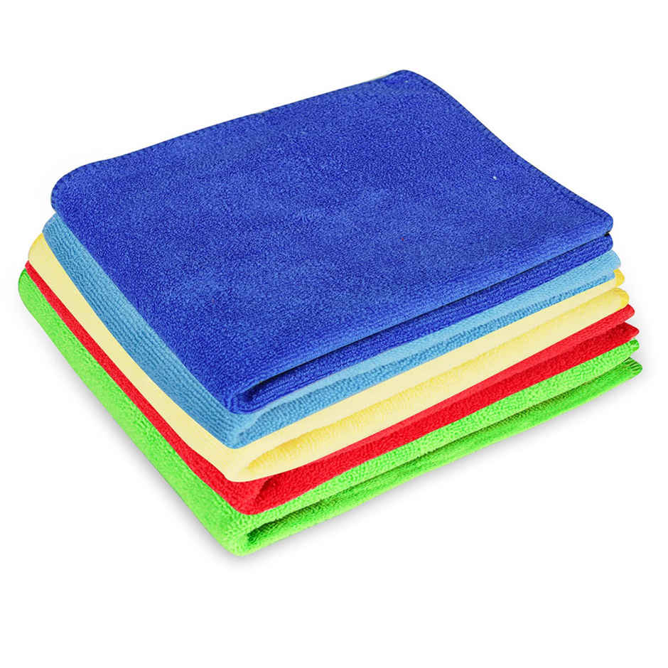 Swachh Touch Microfiber Cleaning Cloths | Multipurpose Use | 5 pcs - 40x40 cm - 340 GSM
