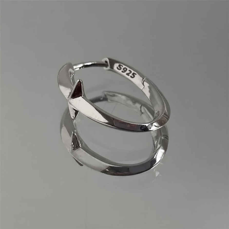 SALTY Alpha Minimalist Kpop Earrings for Men and Boys| Anti-Tarnish | Silver