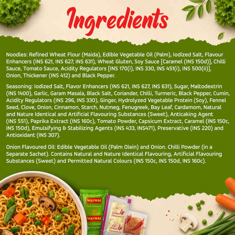 Wai Wai Ready to Eat Noodles | Veg | 6 in 1